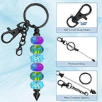ROADPLUM 12 Pcs Beadable Keychain Bar, Alloy Blank Accessories Bulk - Image 3