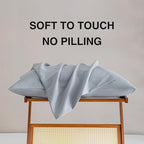 MINIPANDA Light Grey Pillowcases Set of 4 King Size- Gray Pillow Cases Super - Image 4