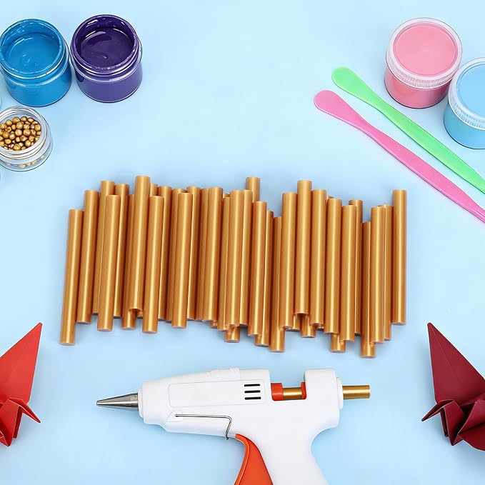 72 Pack Metallic Gold Hot Glue Sticks Full Size, 0.43x4 in Sealing Wax Sticks - Image 7