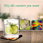 50 PCS Sublimation Blank Cup Coasters Bulk, 4x4 Inch Square Blank Cup Mat Rubber - Image 5