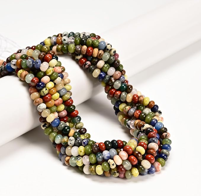 ICAI 4x6mm Natural Rondelle Beads – Loose Gemstone Spacers - Image 3