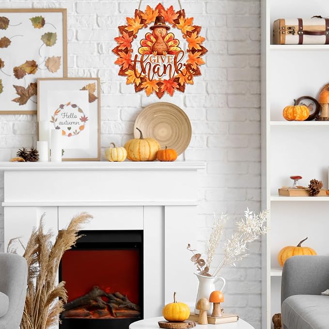 Unfinished Fall Wreaths Wood Crafts to Paint Set of 3, Unfinished Wood Cutouts - Image 4