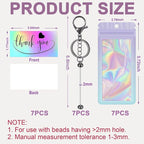 42/84/126 Pcs Beadable Keychain Bars Bulk Blank DIY Beaded Keychain Making - Image 2
