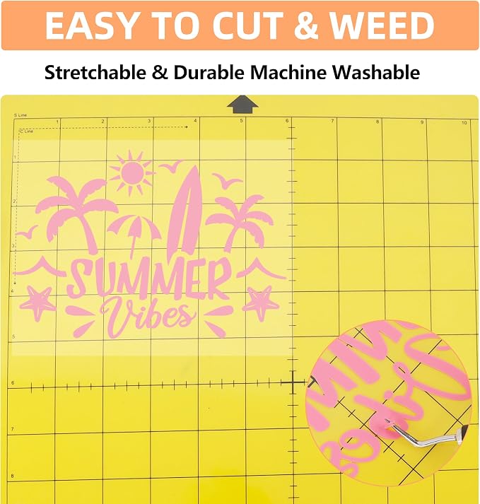 FUNKAKA HTV Heat Transfer Vinyl Bundle, 41 Pack 12" x 10" Sheets HTV Vinyl - Image 5