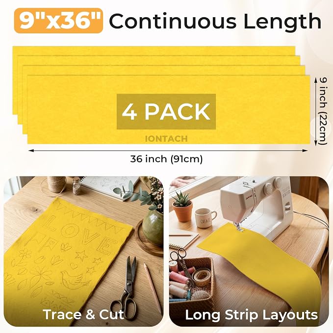 IONTACH 9" X 36" Soft Felt Sheets 1.6mm Thick | Acrylic Felt Fabric - Image 2