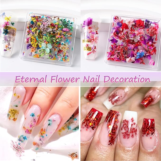 8 Boxs Dried Flowers for Nail Art, Colorful Mini Real Natural Flowers | Nail - Image 6