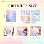 Gersoniel 9 Pcs Tie Dye Scalloped Sticky Notes, Aesthetic Colorful Sticky Notes - Image 6