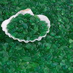 QEQEKAKA Sea Glass Stones for Crafts About 1LB Green Glass Pebbles Gemstones - Image 5
