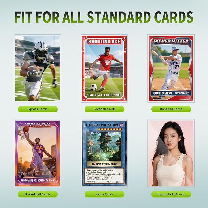 600 Counts Card Sleeves for Trading Cards, Soft Penny Sleeves Clear Baseball - Image 5