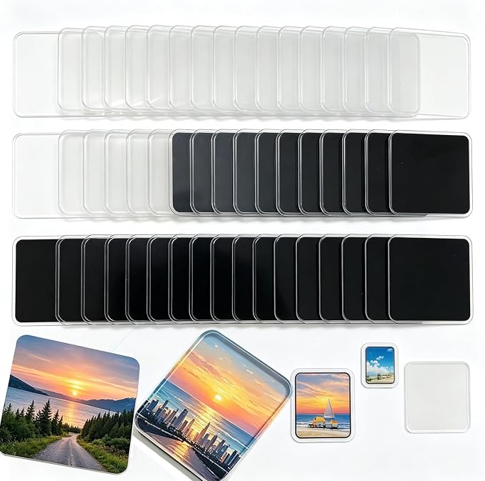 DIY Photo Fridge Magnet Kit, 25 Clear Acrylic Magnet Blanks - Image 5