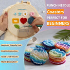 6PCS Punch Needle Coaster Kit Merry Christmas Theme Easy - Image 3