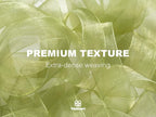 Vitalizart Green & Cream Ribbon Organza Sheer Ribbon 1 inch x 30 Yd Handmade - Image 4