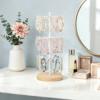 Mkono Bracelet Holder Gold Metal Rotating Bracelet Display Stand 3 Tier Jewelry - Image 3