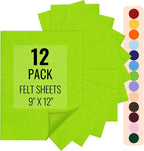IONTACH 9" X 12" Felt Fabric Sheets 1.6mm Thick | Soft Felt by IONTACH