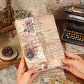 icceemee 160 Sheets of Retro Manuscript Scrapbook Paper, journaling Scrapbook by ICCEEMEE