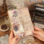 icceemee 160 Sheets of Retro Manuscript Scrapbook Paper, journaling Scrapbook by ICCEEMEE