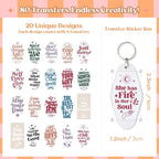 Kaciola Studio 80PCS Inspirational UV DTF Wrap Stickers-Inspirational Theme UV - Image 2