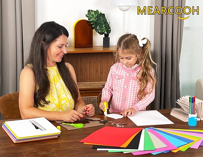 MEARCOOH Foam Sheets Crafts 9x12 in 30Pack 15 Colors 2mm Eva Color Craft Foam - Image 4