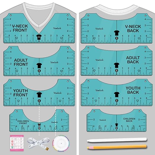 Vowlove Tshirt Ruler Guide for Vinyl Alignment by Vowlove