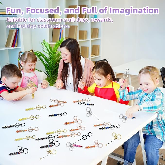 28 Pcs Beadable Keychain Bars - Image 4