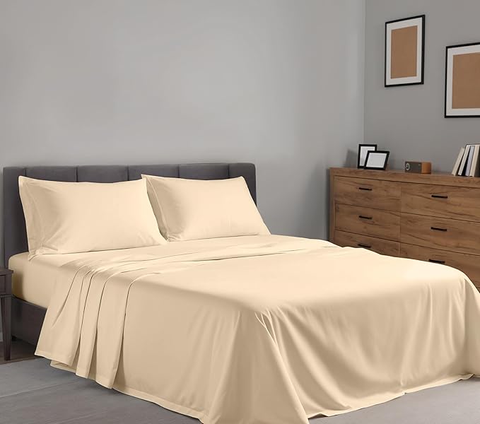 RUVANTI 100% Cotton Sheets – Full Size Percale Bedding, Cooling & Breathable - Image 2