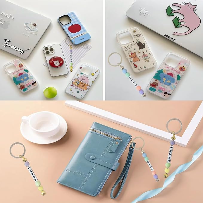 20 Pcs Beadable Keychain Bars Blanks Keychain Making Supplies - Image 2