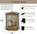 Vintage Picture Frame 2.5x3.5 Antique Ornate Photo Frame Tabletop and Wall - Image 4