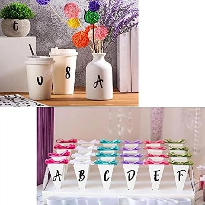 Outus 576 Pcs 8 Sheets Letters Stickers Vinyl Alphabet Number Decals Back to - Image 8