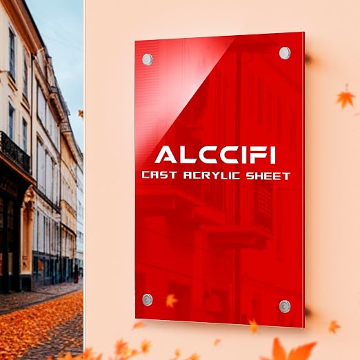 Red Acrylic Sheet 12" x 16" x 1/8" Thick, ALCCIFI 2 Pack Opaque Glossy Cast Red - Image 6