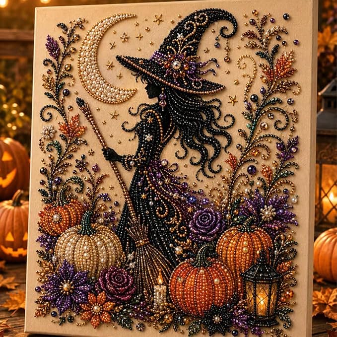 POETRYDRAW Halloween Decor Ghost Pearl Art Kit - Image 2