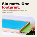 Bamboo Cutting Board Set with 6 Color Coded Flexible Mats Food Icons, BPA-Free - Image 2