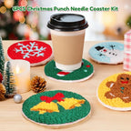 Sukhumvit 6PCS Christmas Punch Needle Coaster Kit, Beginners Punch Needle Set - Image 4