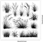 GLOBLELAND Grass Silhouette Clear Stamps - Image 6