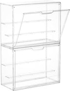 Vtopmart 2 Pack Acrylic Display Case, Stackable Figure Display Case by Vtopmart