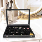 Wudygirl 30 Grid Jewelry Organizer Clear Lid Jewelry Tray Stackable Jewelry - Image 2