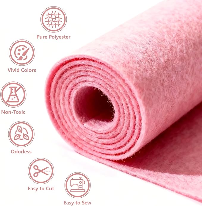 Felt Fabric 36'' X 36'' Large Felt Sheets Stiff Craft Felt by The Yard - Image 3
