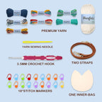 Hanfetch Crochet Kit for Advanced or Intermediate Beginner, Step by Step Video - Image 3