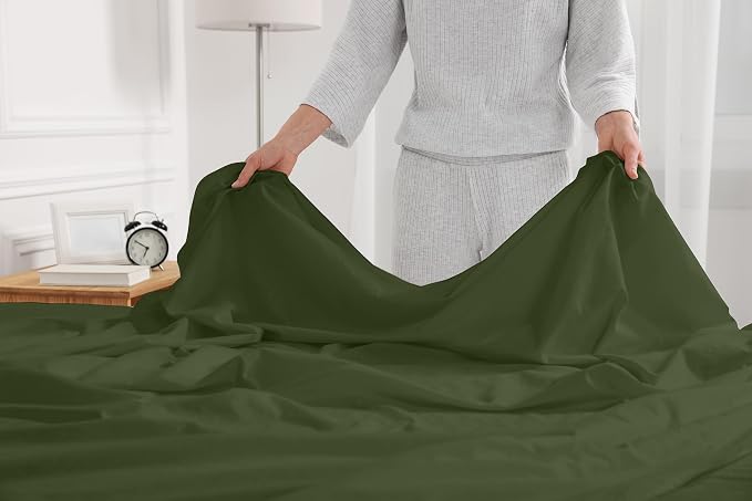 RUVANTI 100% Cotton Sheets – Queen Size Percale Bedding, Cooling & Breathable - Image 8