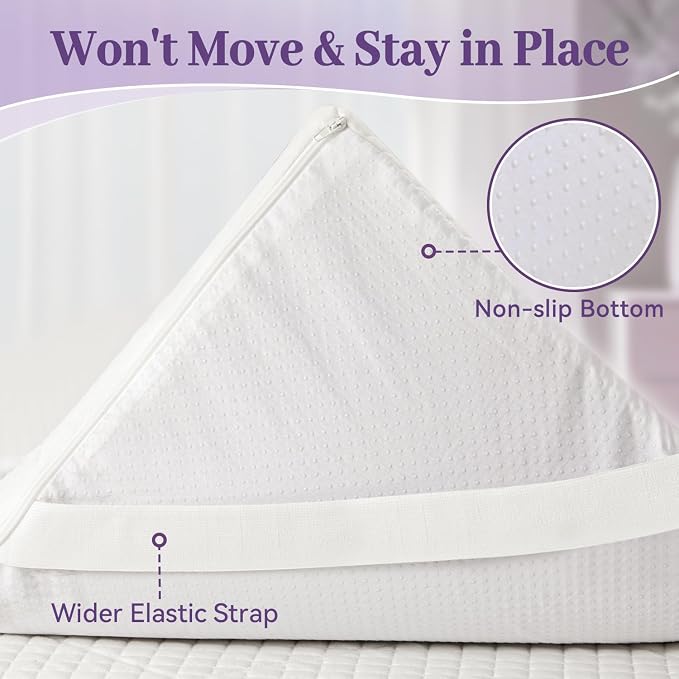 SINWEEK 3 Inch Gel Memory Foam Mattress Topper Full XL Size, Ventilated High - Image 6