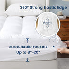 YUGYVOB Mattress Pad Extra Thick, and Breathable Full Size Mattress Topper - Image 7