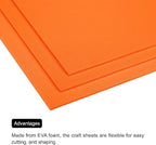 MECCANIXITY EVA Foam Sheets Orange 9.8 Inch x 9.8 Inch 3mm Thick Crafts Foam - Image 4
