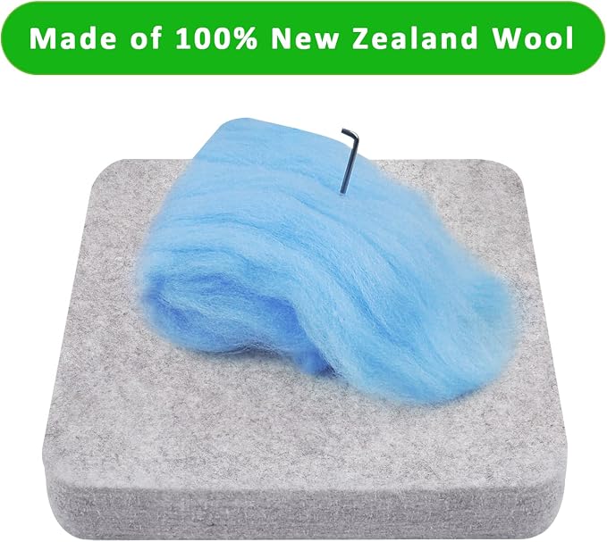 FCENDS Needle Felting Mat, 100% Natural Wool Needled Felting Pad, Thick and Firm - Image 2