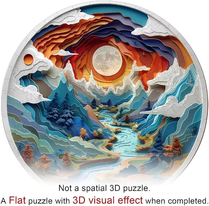 Wooden Puzzles Adults, 3D Vision Puzzle 200 Pieces, Unique Animal Shaped Wood - Image 2