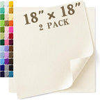 Felt Fabric Sheet 18 x 18 Inch, 1.6mm Thick | Soft and Flexible Nonwoven by MIGLORIA