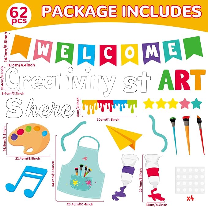 Art Paint Bulletin Board for Classroom Decorations Creativity Starts Here - Image 2