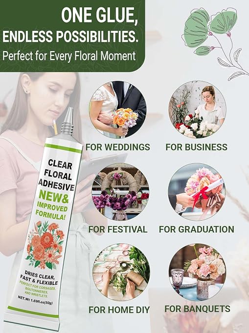 ALECPEA Floral Adhesive Glue, 50g - Image 4