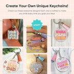 YOPPIX 140 PCS Acrylic Keychain Blank Set, Mama Double-Sided UV DTF Stickers - Image 6