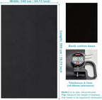 Black Faux Leather Fabric 79"×55" Smooth Grain Upholstery Vinyl - Image 4