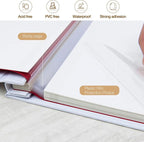 potricher Large Photo Album Self Adhesive 3x5 4x6 5x7 8x10 10x12 Pictures Linen - Image 4