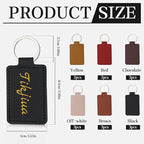 15 Pcs PU Leather Keychain, 6 Colors Leather Keychain Blanks Leather Key Fob Kit - Image 2